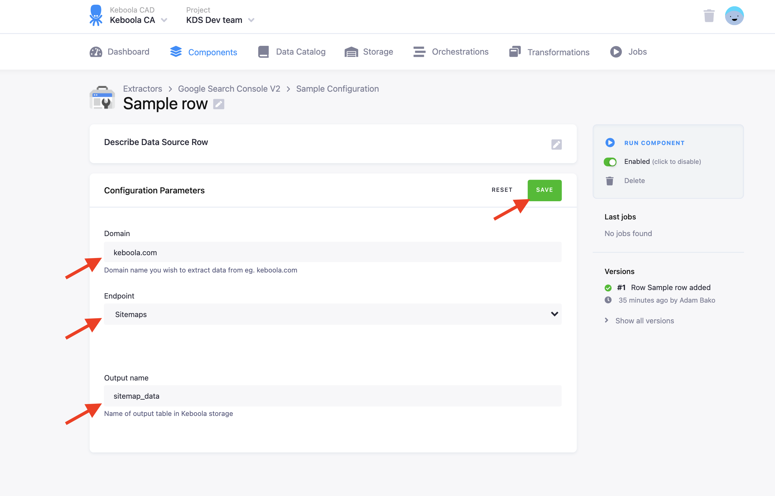 Screenshot - Sitemaps Config